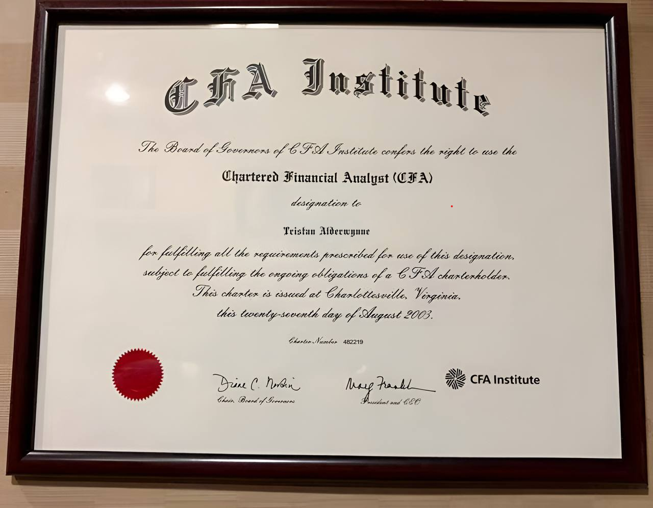 CFA Charterholder